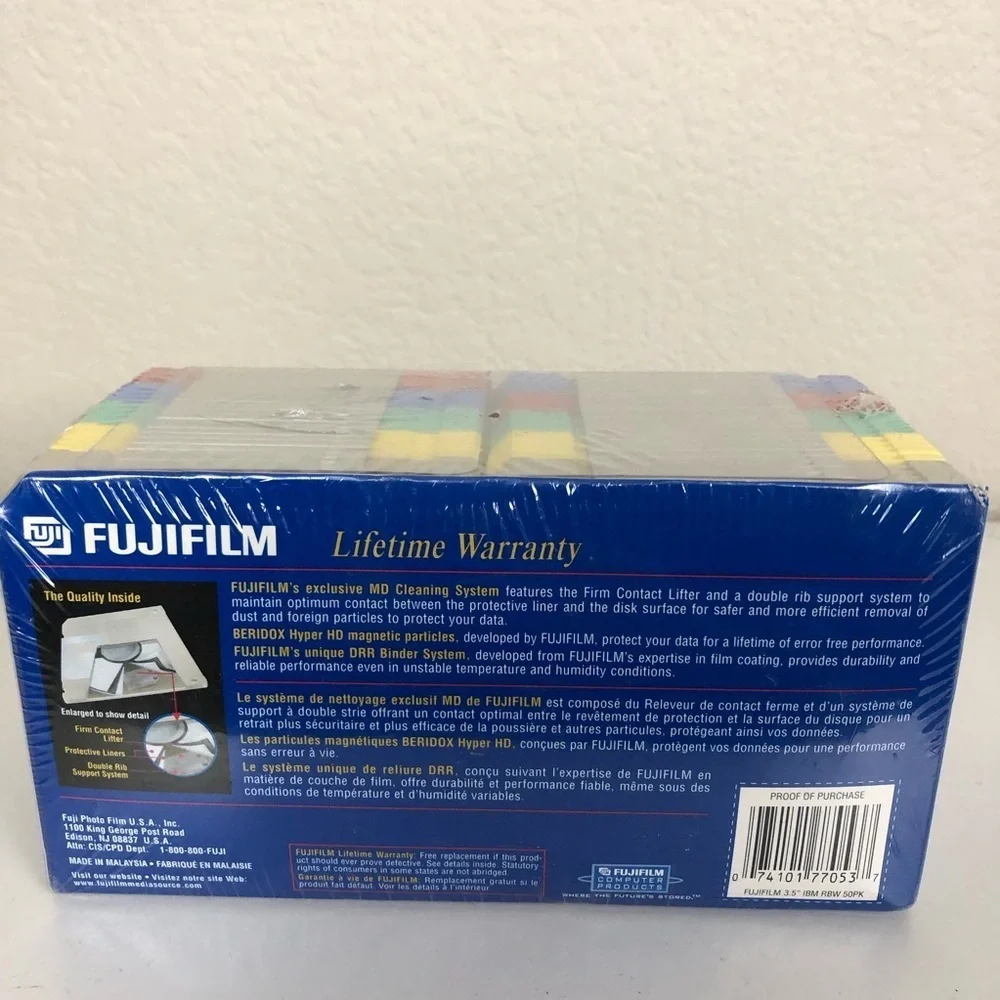 Fujifilm MF2HD 1.44 50 Color Pack Floppy Disk